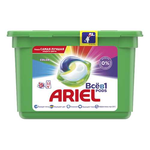 Капсулы для стирки Ariel liquid capsules color&style 15 штук в Уютерра