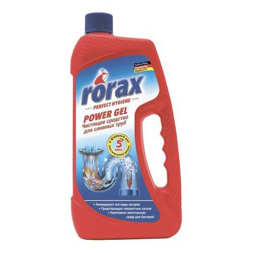 Средство для очистки труб и сливов Rorax power gel 1 л в Уютерра