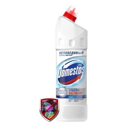 Средство для туалета гель Domestos эксперт сила 7 ультра белый 1 л в Уютерра