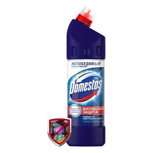 Средство для туалета гель Domestos максимальная защита против известкового налета 1 л в Уютерра