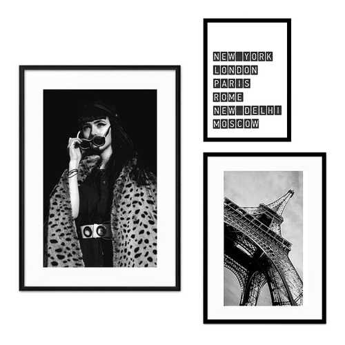 Набор постеров Коллаж Fashion №70 80х80 см в Уютерра