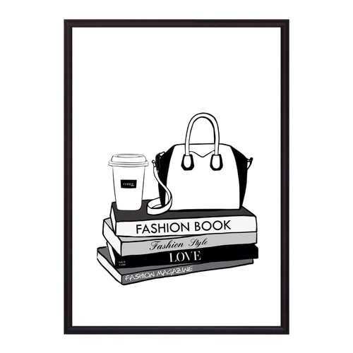 Постер в рамке Fashion book 30х40 см в Уютерра