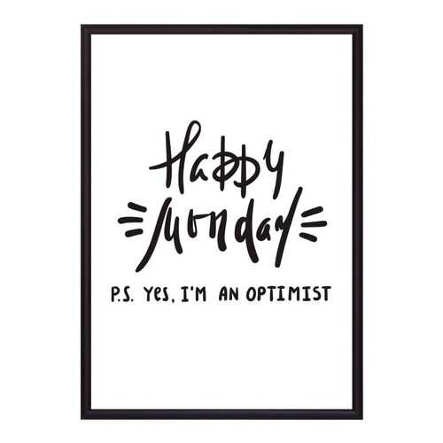 Постер в рамке Happy Monday 40х60 см в Уютерра