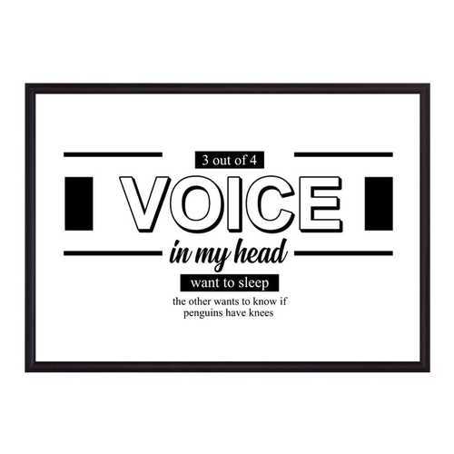Постер в рамке Voice 40х60 см в Уютерра