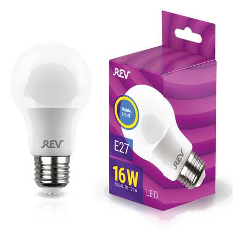 Лампа светодиодная REV A60 Е27 16W, 2700K, теплый свет в Уютерра