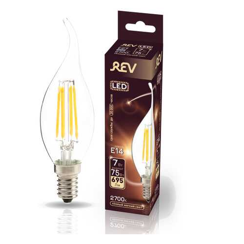 Лампа светодиодная REV FILAMENT FC37 E14 7W, 2700K, DECO Premium в Уютерра