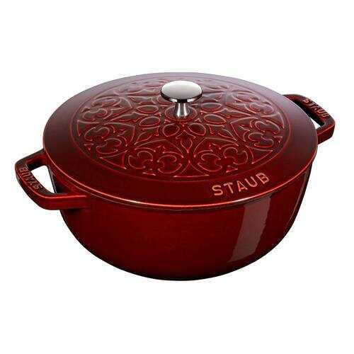 Кокот 26см Staub La Cocotte Лилия, гранатовый в Уютерра