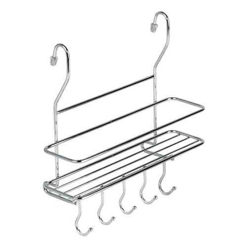 Полка на рейлинг малая с крючками MX-402 хром глянец в Уютерра