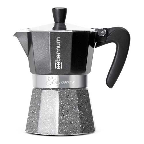 Гейзерная кофеварка AETERNUM/Bialetti ELEGANCE Black 3 чашки в Уютерра